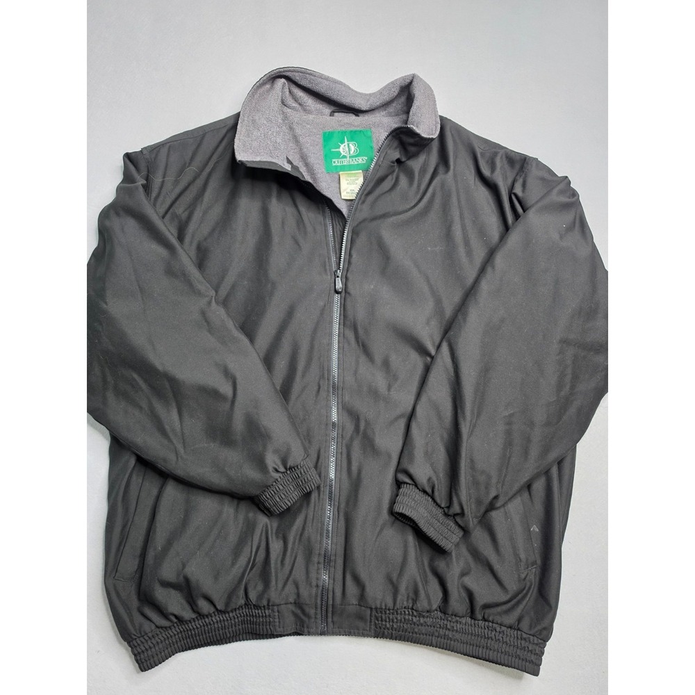 Outer Banks Jacket Mens 3XL Black Pockets Fleece Lined Full Zip Warm Wear Winter